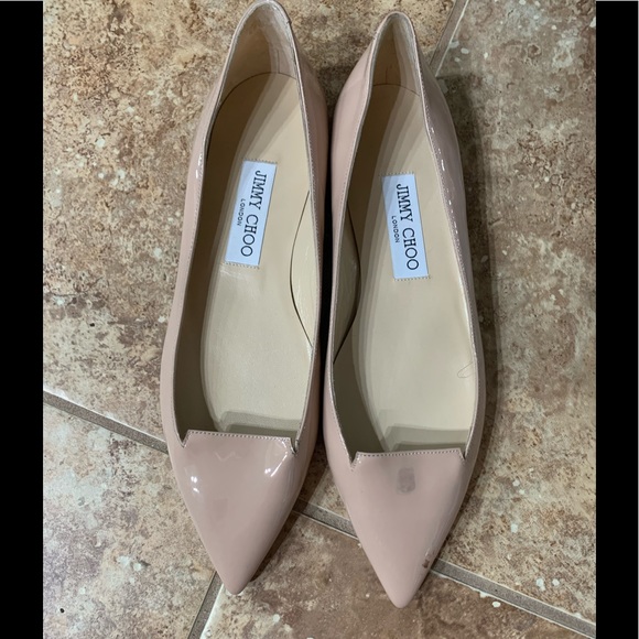 jimmy choo attila patent pointed flat - Picture 2 of 9